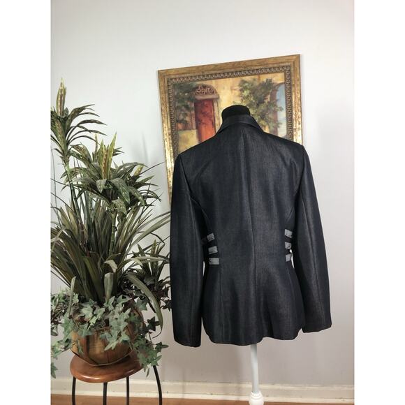 Lena Gabriel New York Women Blazer 10 Long Sleeve Clueless Preppy Black 3 Button - Picture 5 of 11